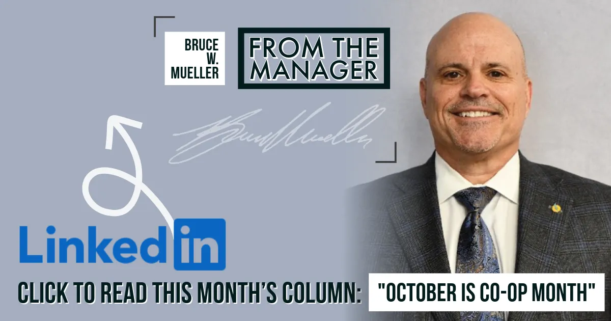 Manager's Column October is National Co-op Month