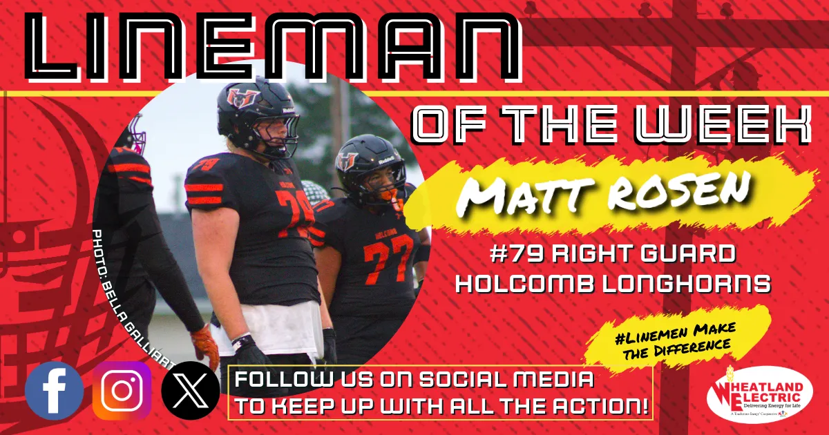 Lineman of the Week Holcomb 2025